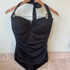 Tommy Bahama Black One-Piece Swimsuit